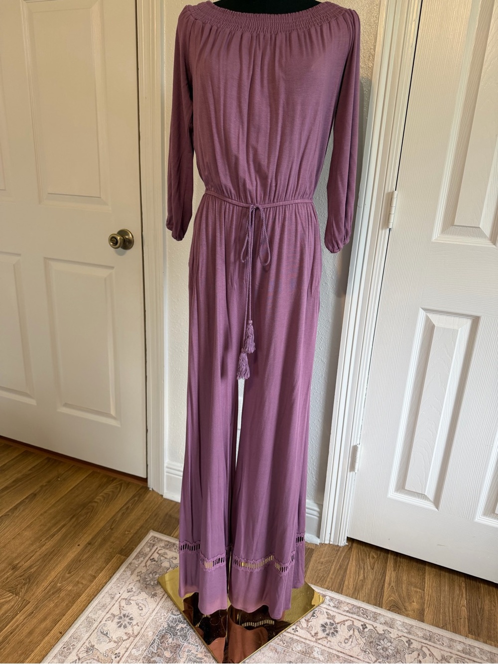 Listicle Jumpsuit Small Romantic Boho Cottagecore Ralph Lauren Vibe Wide Leg - Picture 2 of 13